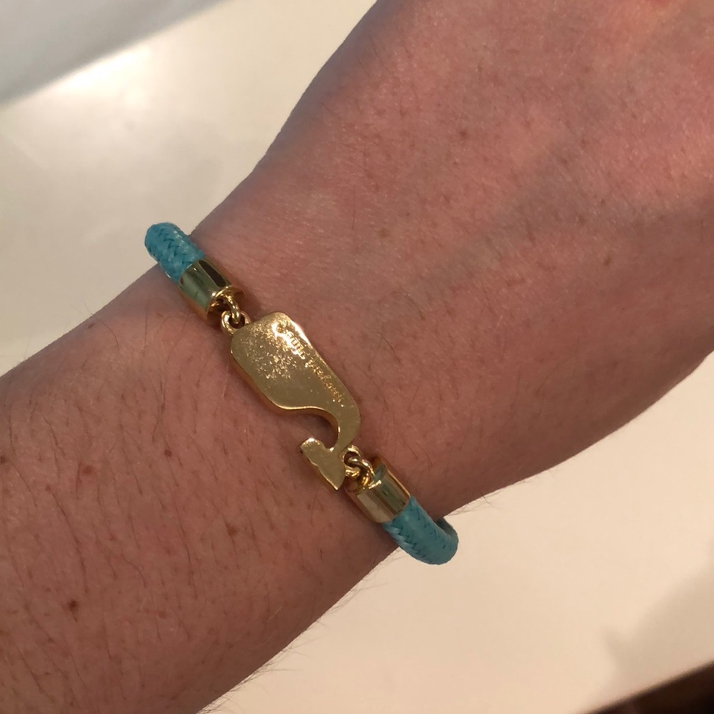 Vineyard Vines gold and turquoise bracelet